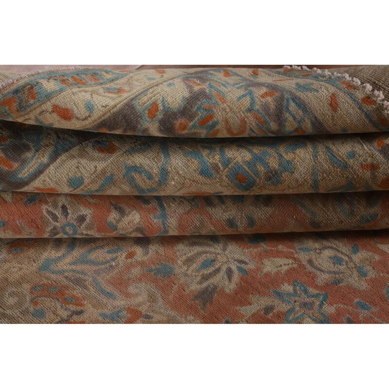 Traditional Najafabad Persian Vintage Rug Hand-Knotted Wool Carpet - 6'11"x 10'5"