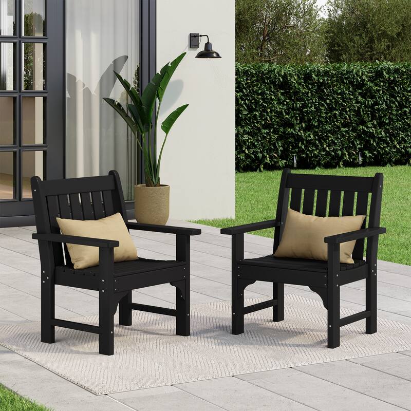Laguna Outdoor Dining Poly Garden Arm Chair (Set of 2)