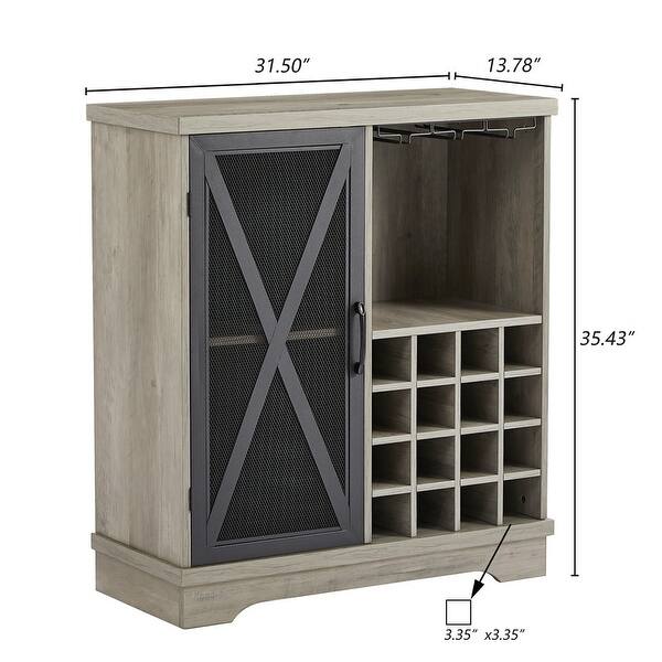 Modern Sideboard Wine Cabinet Kitchen Bar Cabinet with Wine Storage and ...