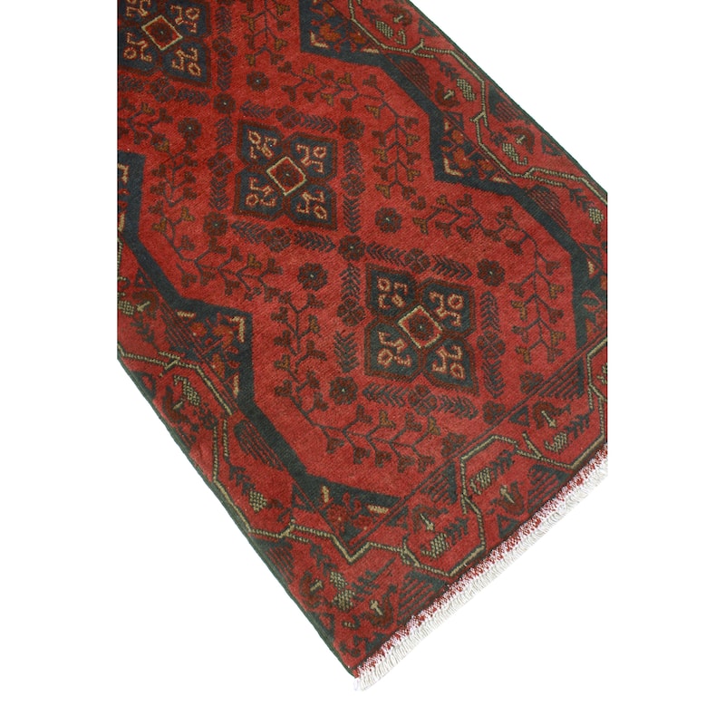 Khal Mohammadi Sharlene Red/Navy Runner - 2'5" x 9'4"