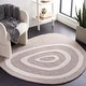 preview thumbnail 1 of 2, SAFAVIEH Handmade Novelty Sigtrud Wool Rug 3' Round Scallop - Beige/Ivory - Round
