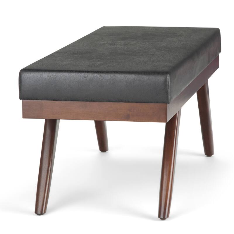 WYNDENHALL Nadine 48 inch Wide Mid Century Modern Rectangle Ottoman Bench