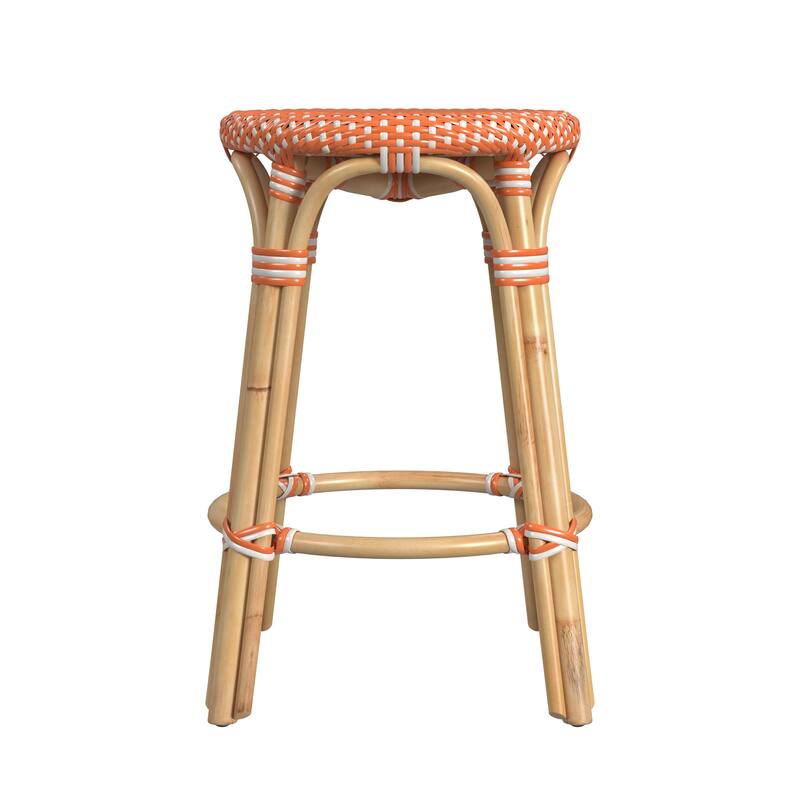 Tobias 24" Rattan Round Counter Stool