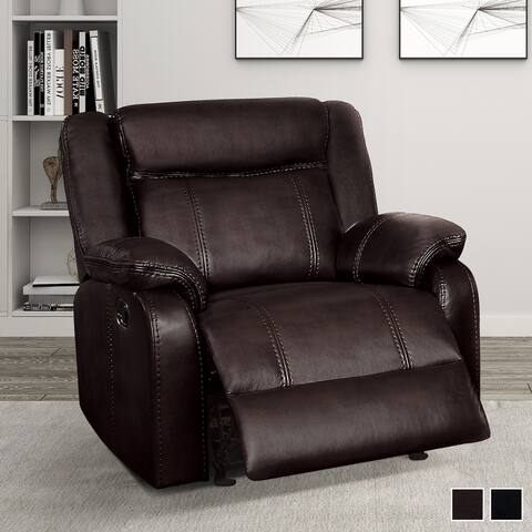 Breaux Faux Leather Manual Glider Reclining Chair