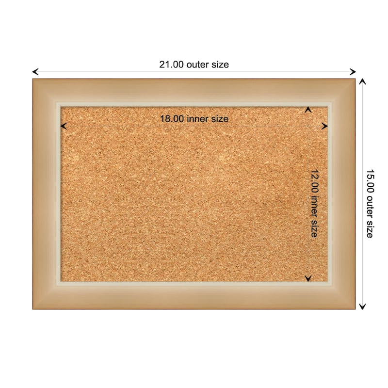 Eva Narrow Framed Cork Bulletin Memo Board