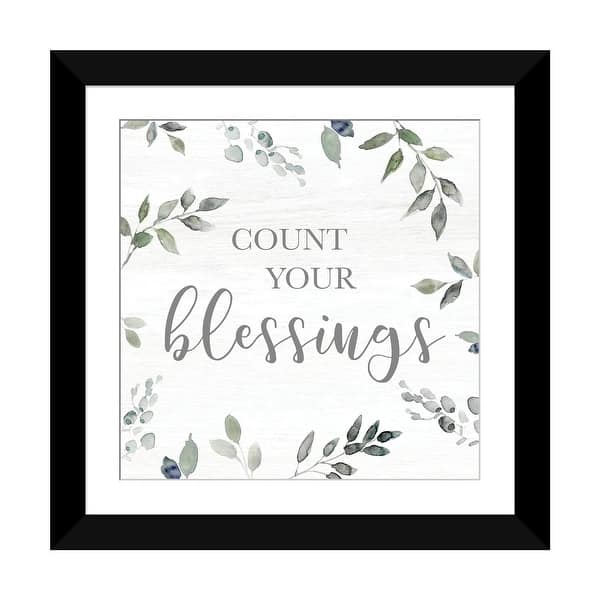 slide 2 of 20, iCanvas "Blessings Greenery" by Carol Robinson Black - 24x24x1