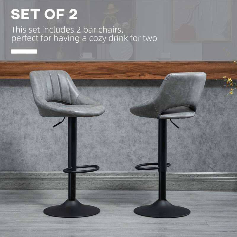 Swivel Bar Height Barstools Set of 2