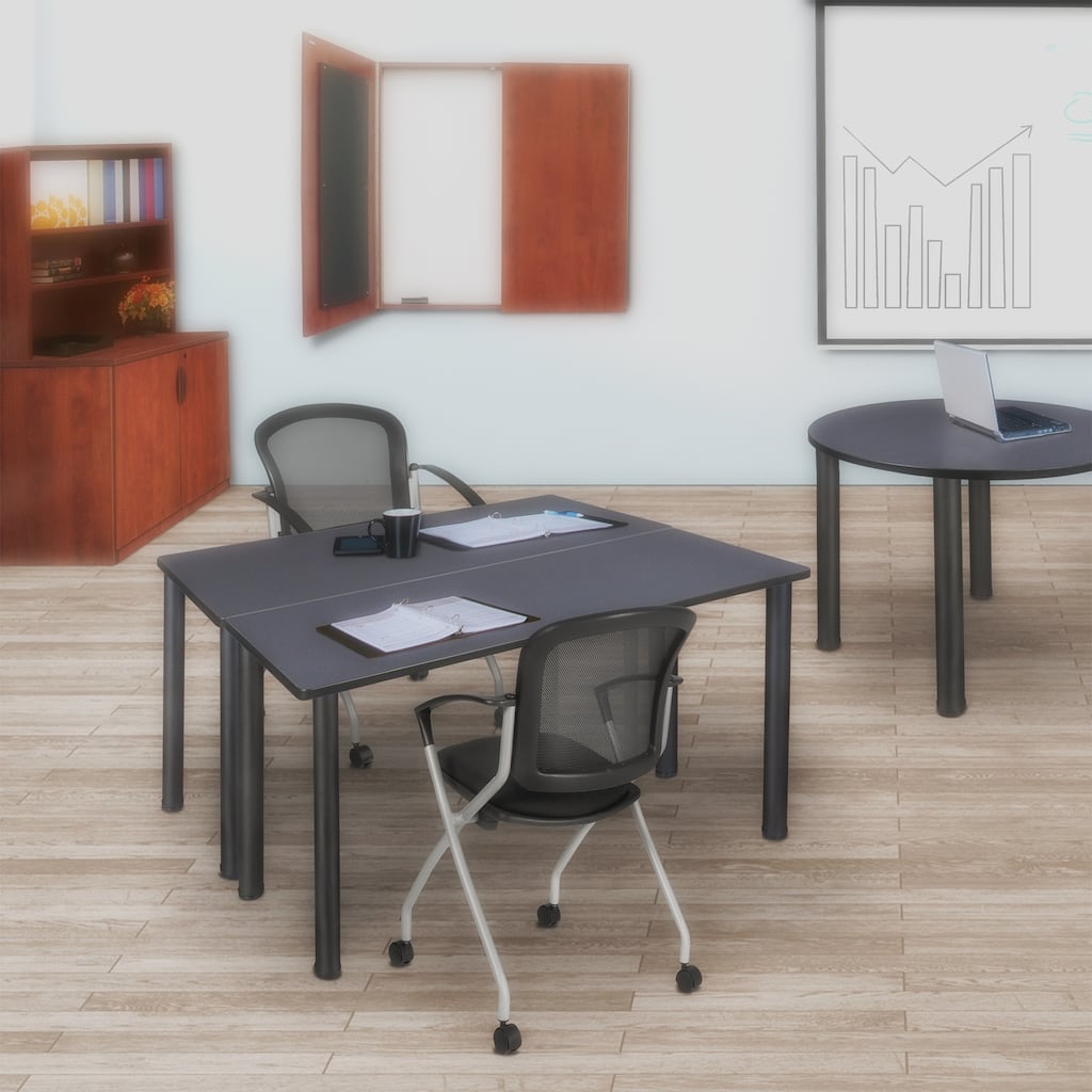 48" x 24" Training Table- Grey/ Black