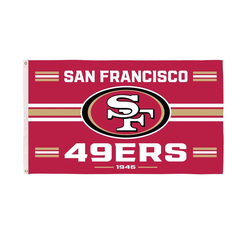 San Francisco 49ers Single Sided Flag w/ 2 Grommets, 3'x5'