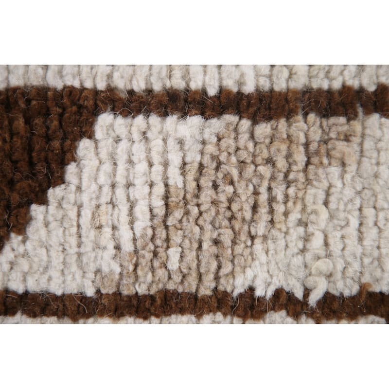 Natural Dye Anatolian Turkish Runner Rug Handmade Beige Wool Carpet - 2'11"x 12'2"