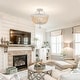 preview thumbnail 17 of 16, Vintage Farmhouse 3 - Light 17" Wood Beaded Semi Flush Mount Lighting