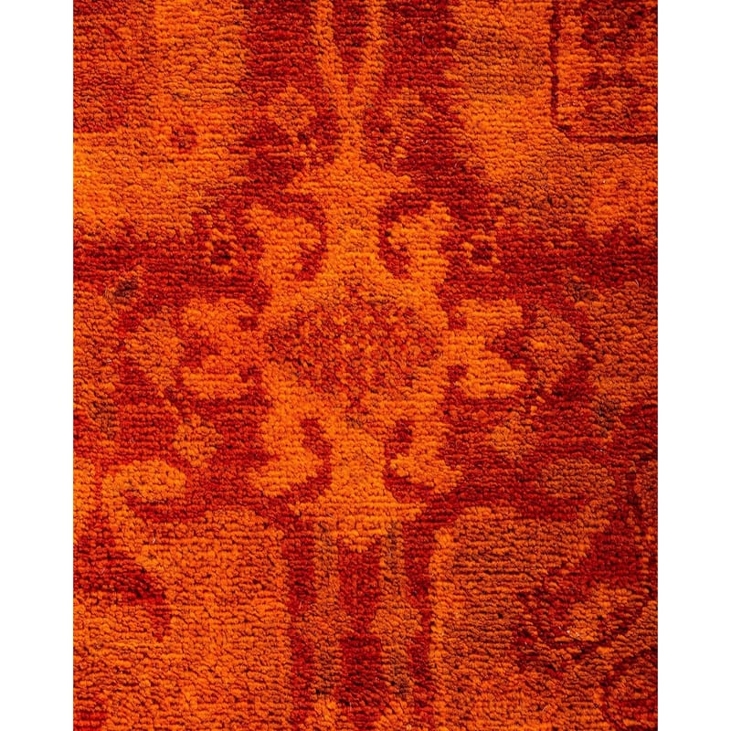 Vibrance One-of-a-Kind Hand-Knotted Runner Rug - Orange, 2' 6" x 17' 7" - 2' 6" x 17' 7"