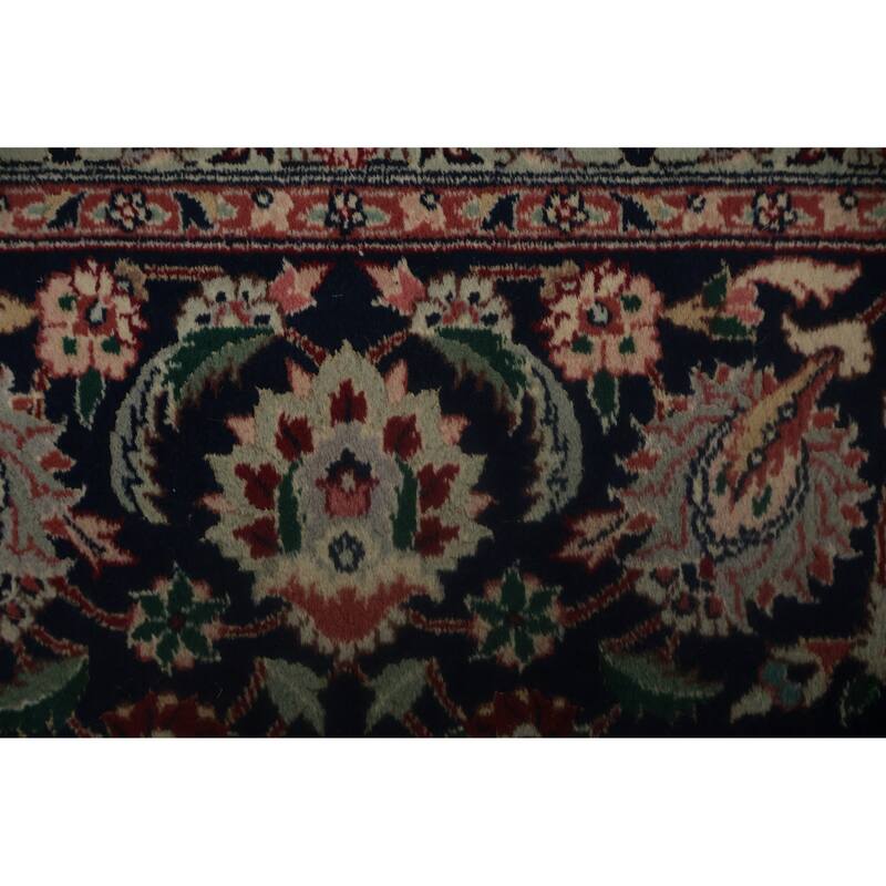 Hand Knotted Oriental 100% Wool Carpet Traditional Floral Red Kashan Area Rug - 10' 0'' X 8' 2''