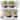 Plastic  Succulent In Glass W Rock 4-5" Set of 4 - 5"