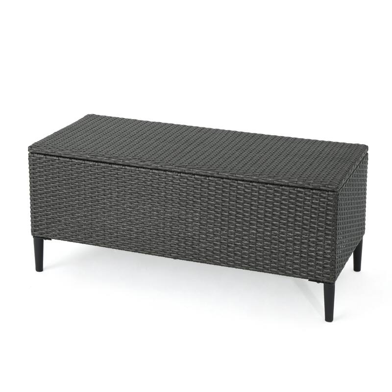 Rattan Storage Bench Leisure Bench, Patio Bench Outdoor Bench