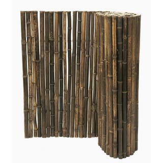 Black Bamboo Decorative Natural Fence Panel 3 ft H x 8 ft L