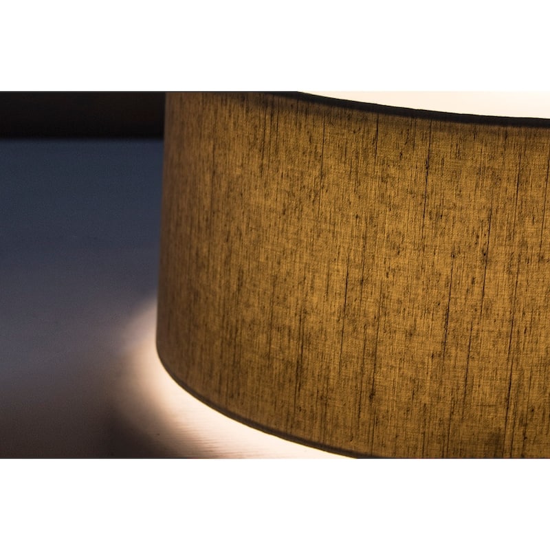 Textured Oatmeal Hardback Drum Lampshade 16x16x9