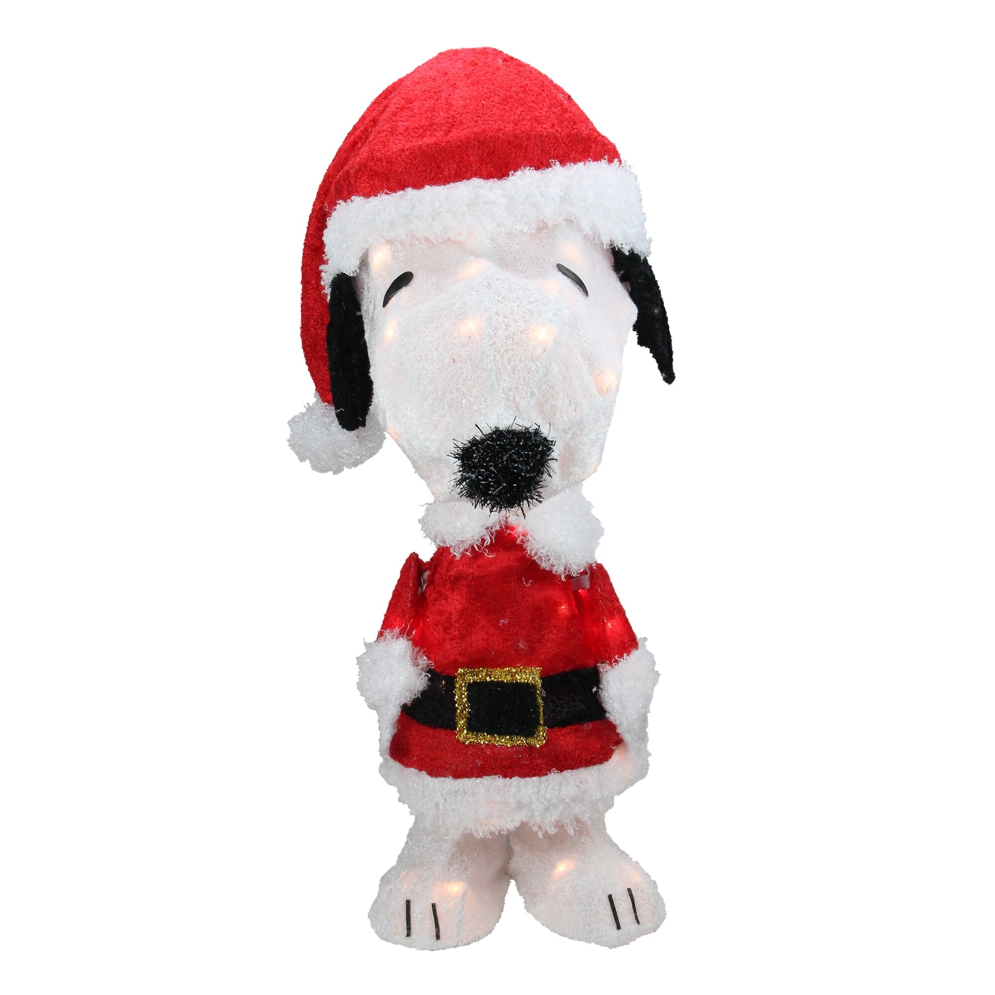 Shop 24 Pre Lit Peanuts Snoopy In Santa Suit Christmas Outdoor