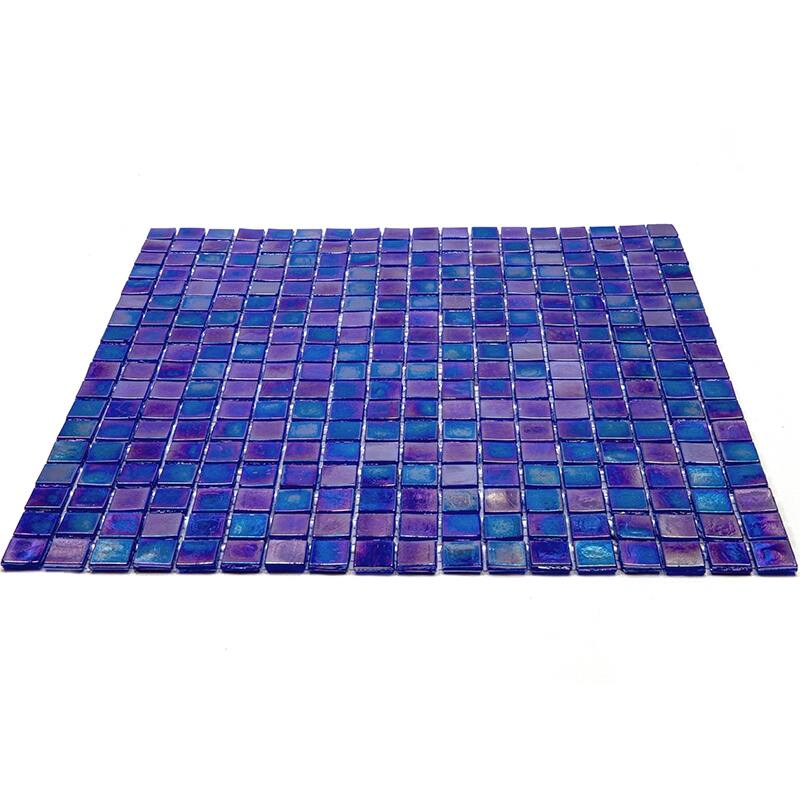 Apollo tile 12" x 12" Skosh Glossy Shimmer Cobalt Blue Glass Tile (18.69 sq ft/case) - 20 Pack