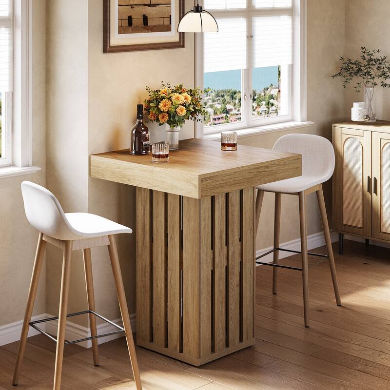 39.76" Square Bar Table, High Top Bar Height Pub Table - 31.5" W x 31.5" D x 39.76" H