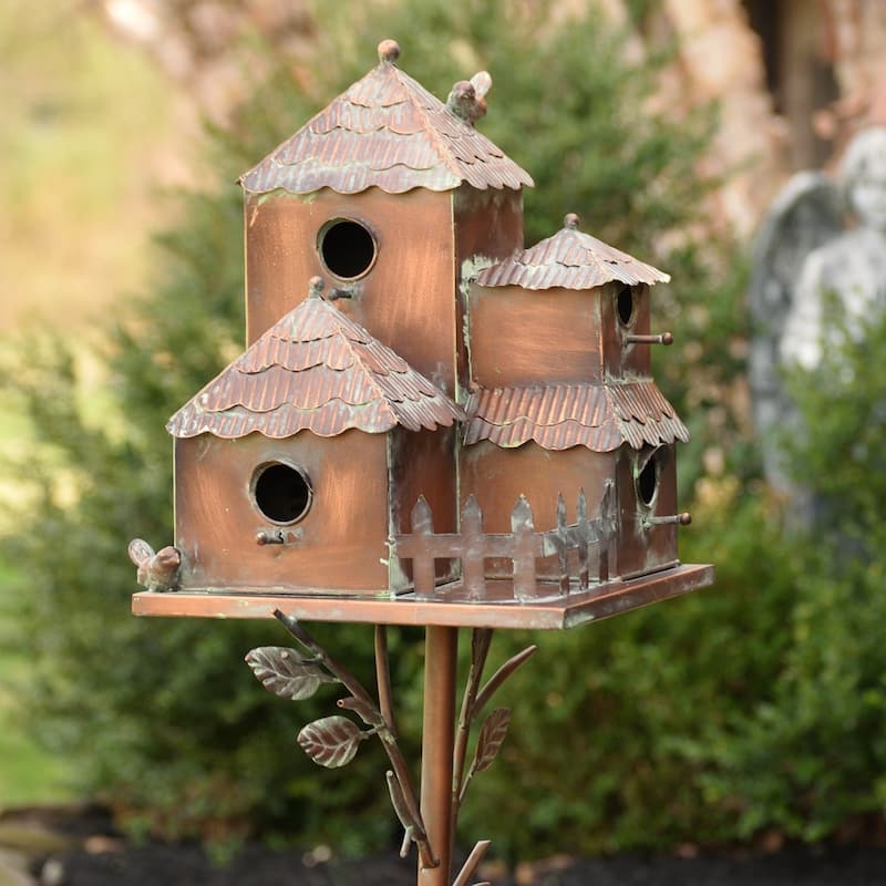 Country Style Iron Birdhouse "Plumsteadville" - Brown