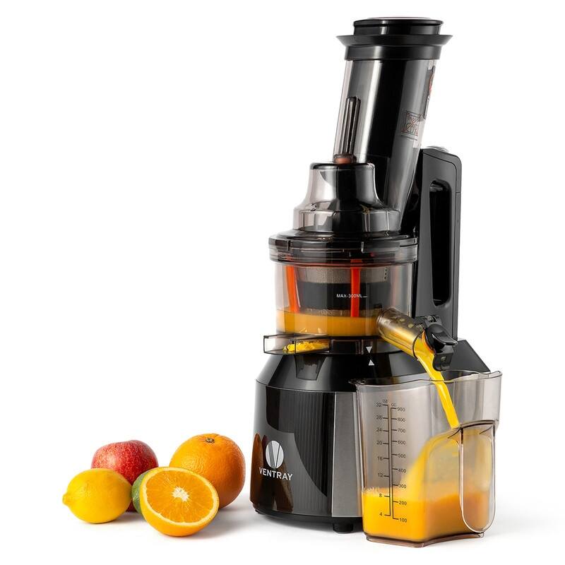 Ventray 809 Big Feeding Mouth, Large Chute, Masticating Juicer Black
