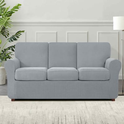 Subrtex 7-Piece Stretch Sofa Slipcover Sets with 3 Backrest Cushion Covers and 3 Seat Cushion Covers
