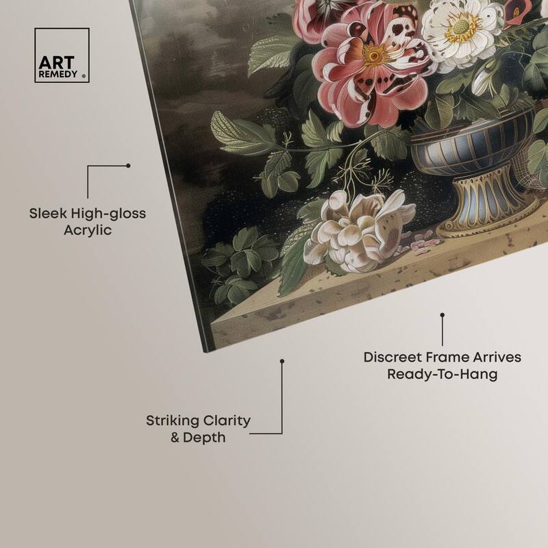 Classical Dream Vase Acrylic by Art Remedy, Ready to Hang