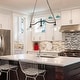 preview thumbnail 3 of 14, Modern Farmhouse 3-Light Linear Black Chandelier Glass Kitchen Island Lights for Dining Room - W38"x W7.9" x H8.3"