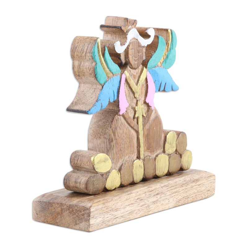 Novica Handmade Tender Heaven Wood Sculpture