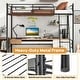 preview thumbnail 7 of 8, Costway Twin Size Metal Loft Bed Single Loft Bunk Bed with Full-Length