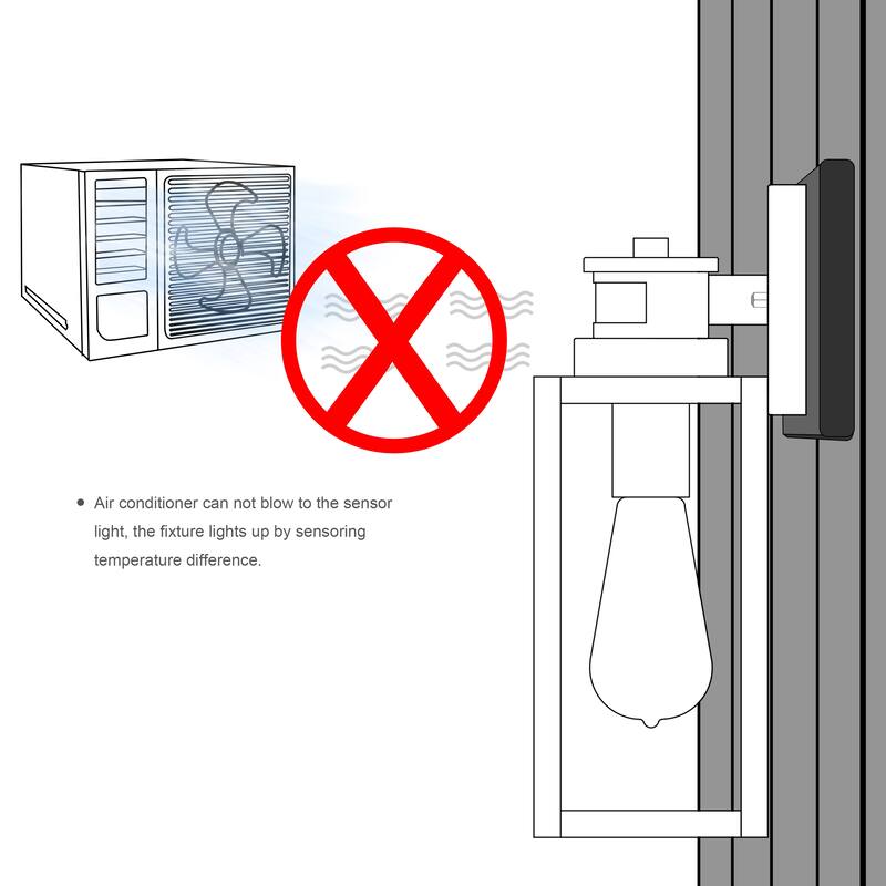 C Cattleya 2-Pack Motion Sensing Dusk to Dawn Matte Black Outdoor Wall Lantern