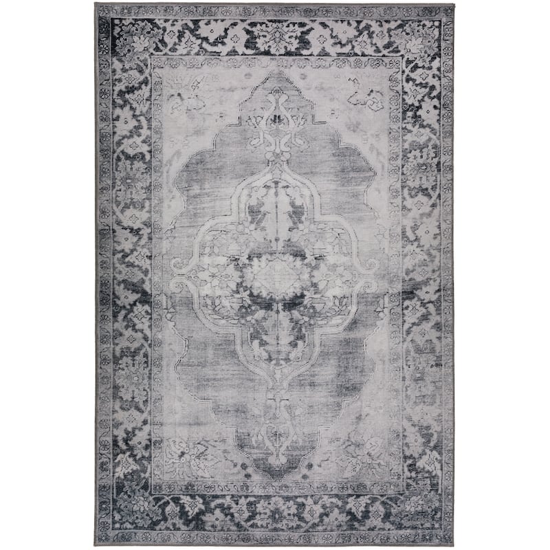 Addison Kensington Casual Medallion Non-skid Area Rug