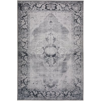 Addison Kensington Casual Medallion Non-skid Area Rug