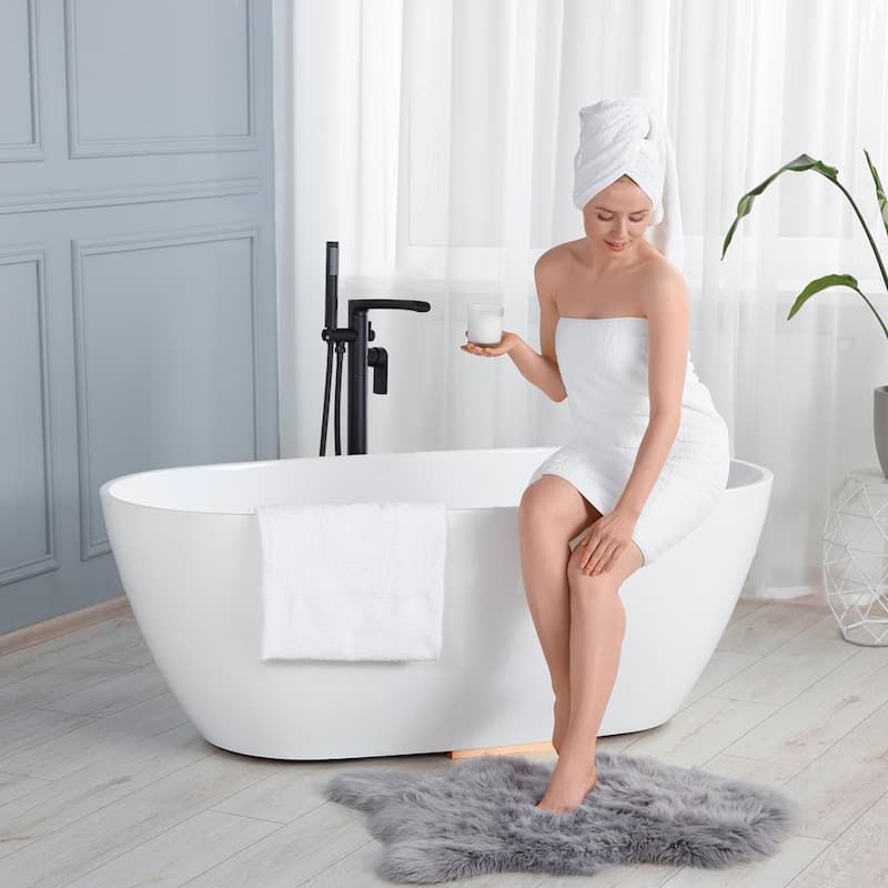 WOWOW Single Handle Freestanding Tub Faucet with Hand Shower