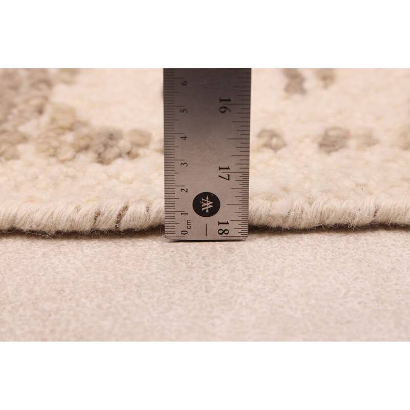 ECARPETGALLERY Hand-knotted Looma Cream, Taupe Wool Rug - 8'3 x 9'7