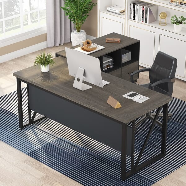 Furniture Sets, 63 Standing Desk With 59 Bookshelf Jamaica