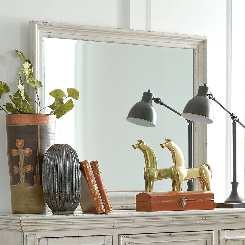 Big Valley Whitestone Distressed Mirror - Whitestone