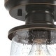 preview thumbnail 3 of 3, Westinghouse Lighting Emma Jane 7-Inch One-Light Outdoor Semi-Flush Mount, Amber Bronze Finish with Clear Seeded Glass - 1-Light