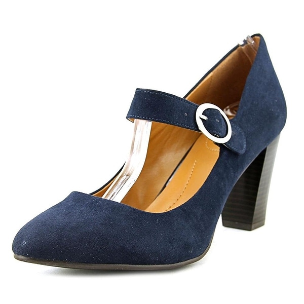 Style & Co. Womens Alabina Suede Closed Toe Ankle Strap Mary Jane Pumps