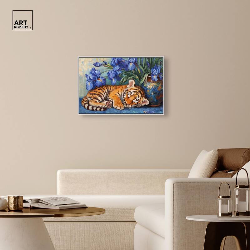 Gentle Tiger Nap Canvas by Art Remedy