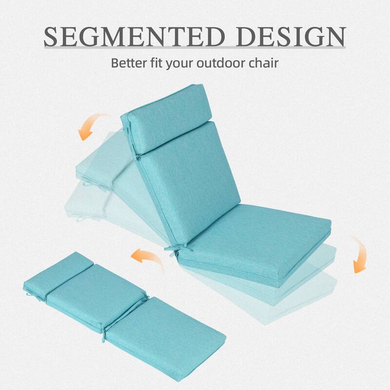 Aoodor Outdoor Dining Chair Cushion Set, 37"x20"x2.8"