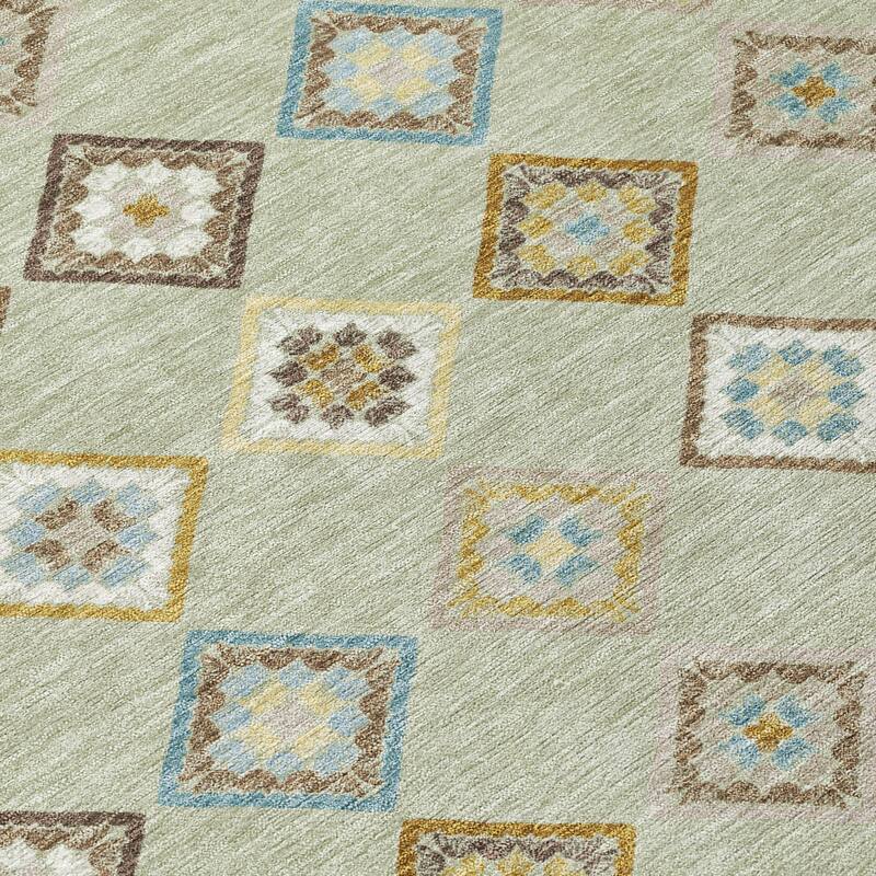 Machine Washable Indoor/ Outdoor Global Flagler Chantille Rug