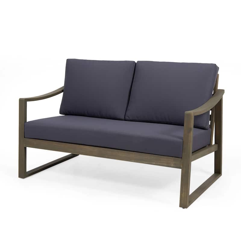 Samwell Acacia Wood Outdoor Loveseat and Coffee Table Set by Christopher Knight Home