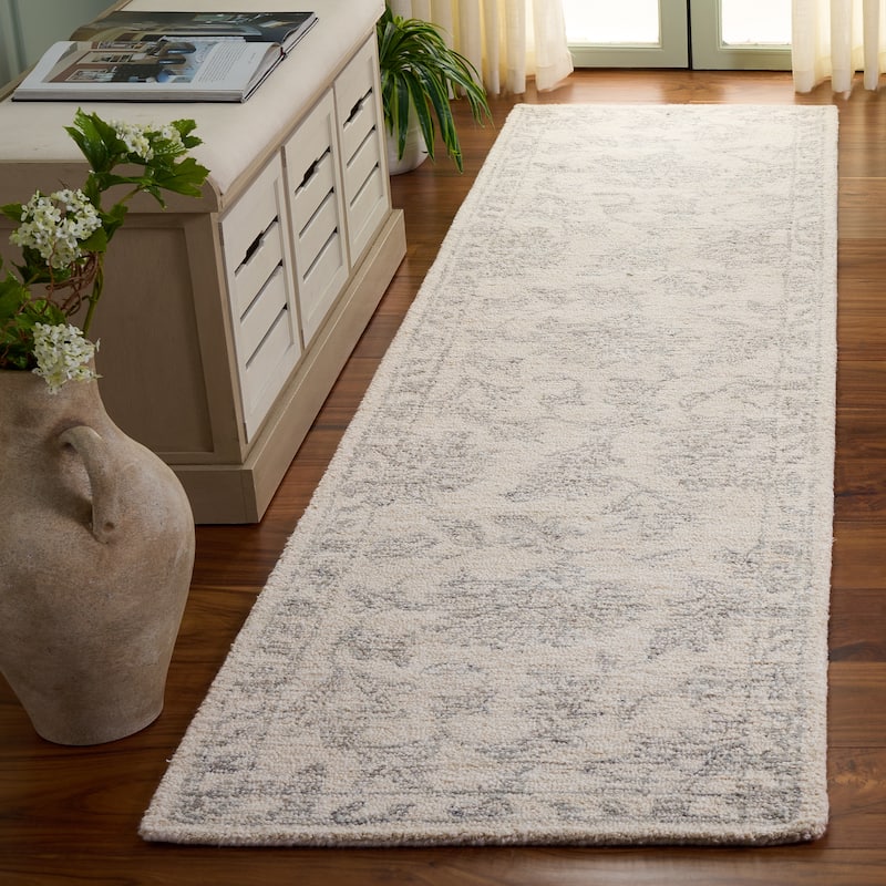 SAFAVIEH, Handmade Ebony Zanica Modern & Contemporary Wool Rug