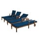 preview thumbnail 21 of 20, Perla Outdoor Wood Chaise Lounges (Set of 4) by Christopher Knight Home