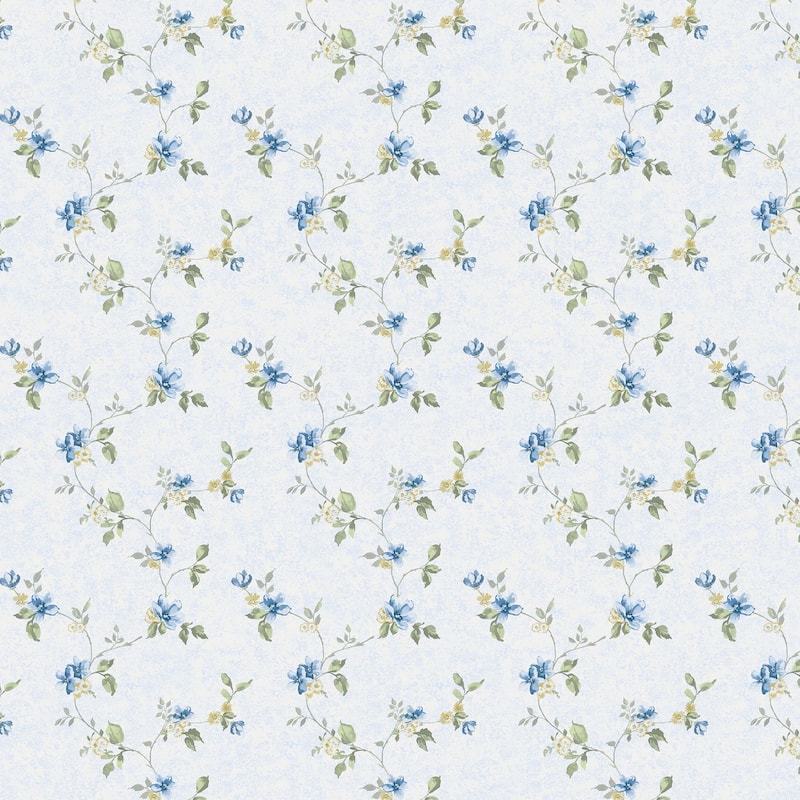 Laon Mini Floral Trail 20.5 In X 33 Ft Washable Wallpaper - Green