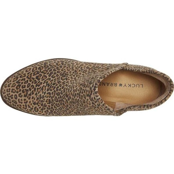 lucky brand leopard print booties