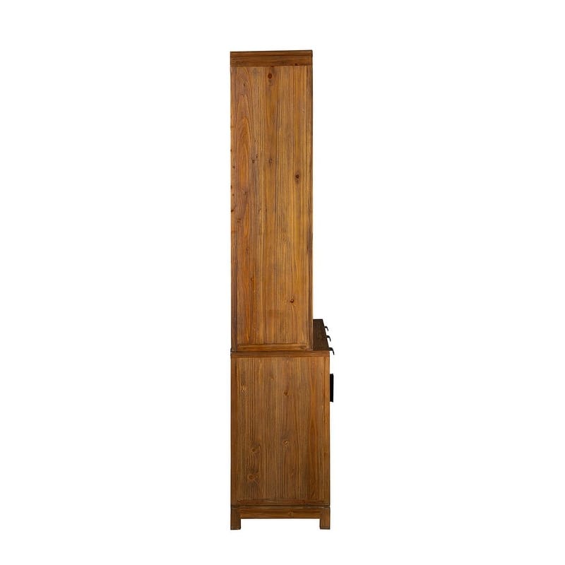 Furniture Classics Pine Cane DeWitt Display Storage Cabinet