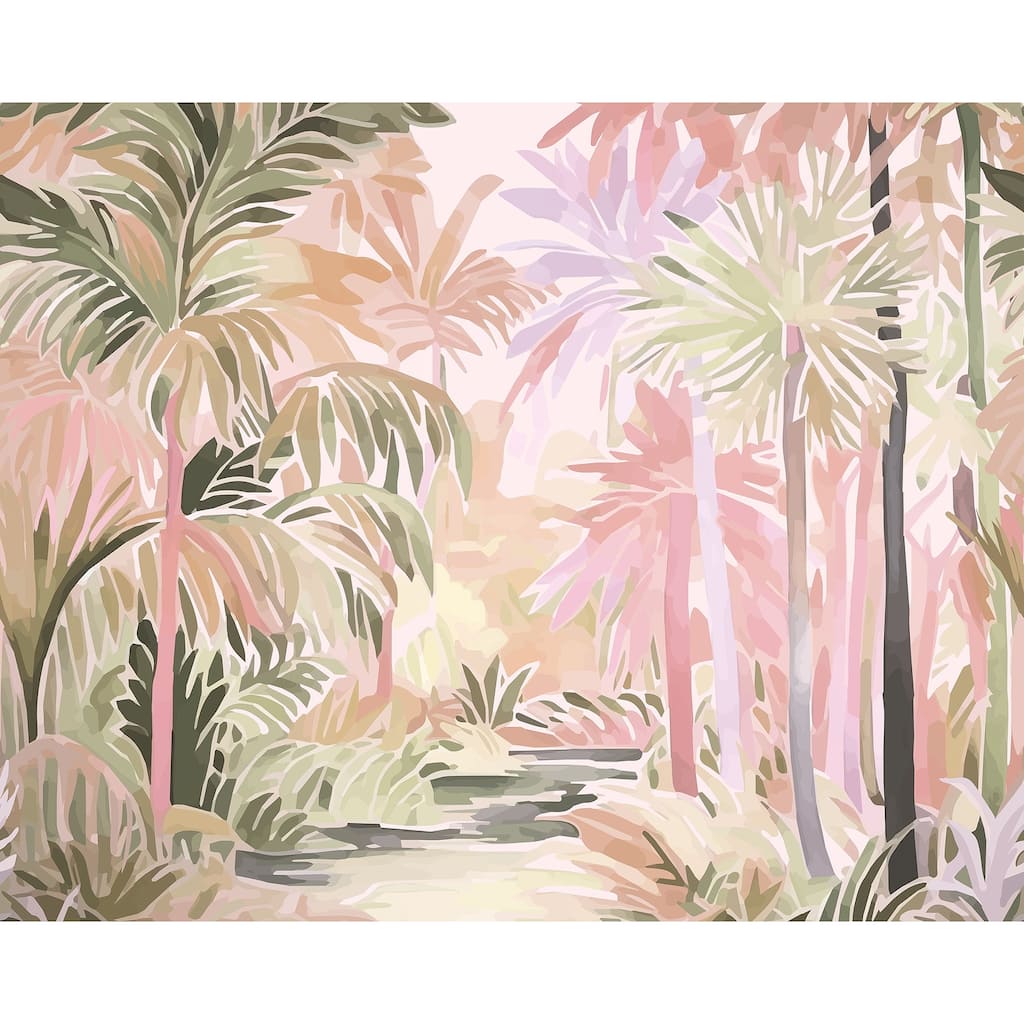 Brewster Origin Murals Pretty Palms Pastel Wall Mural - N/A